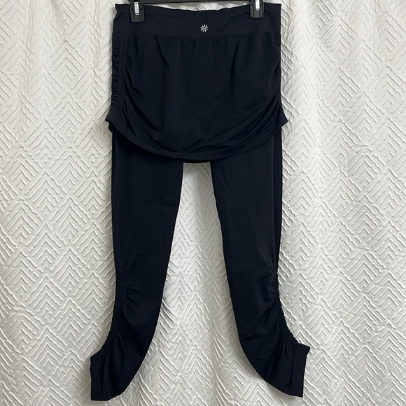 Athleta 2 in 1 Skirt Leggings Black Size Large - Picture 2 of 3